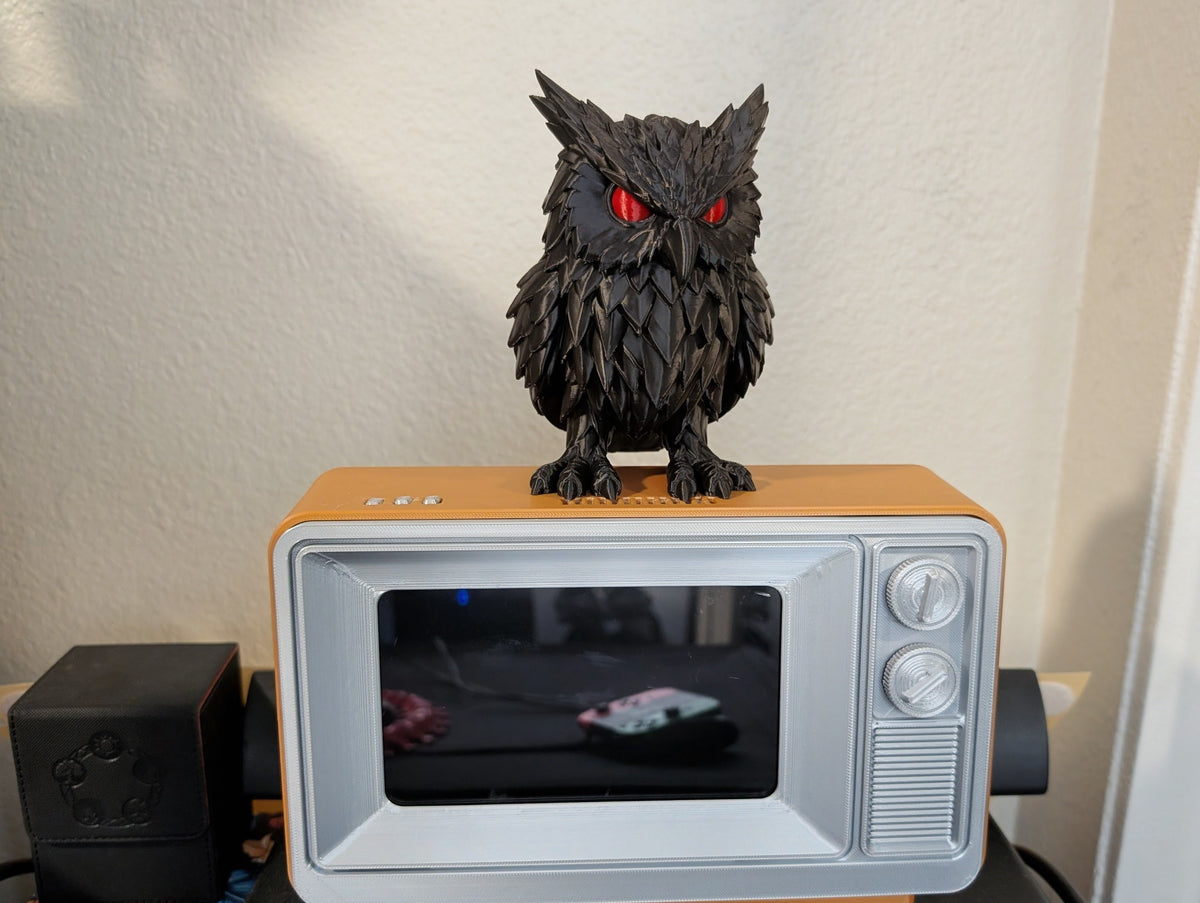 Crimson Watcher Owl on television