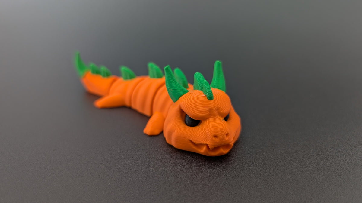 Pumpkin dragon close-up from front
