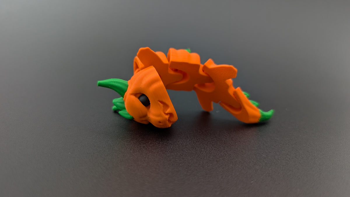 Pumpkin dragon from side