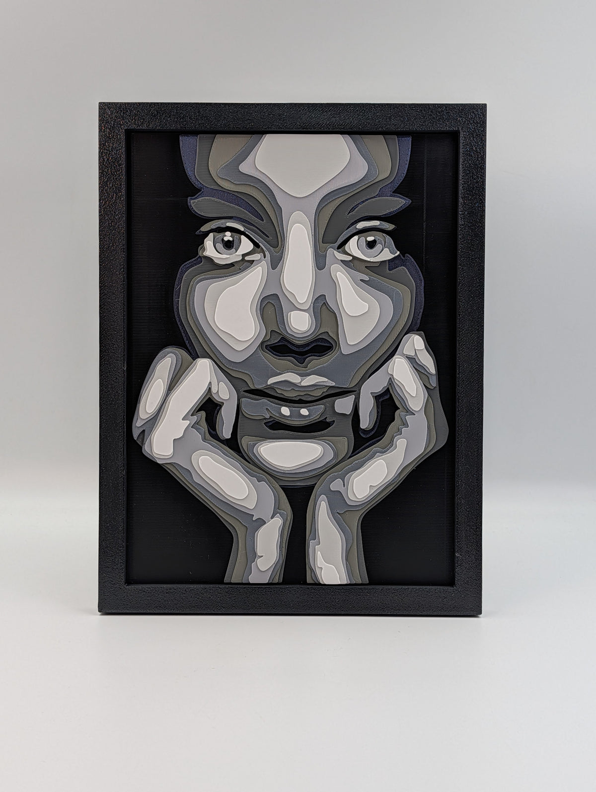 The Girl in Layers — 3D Portrait Shadow Box