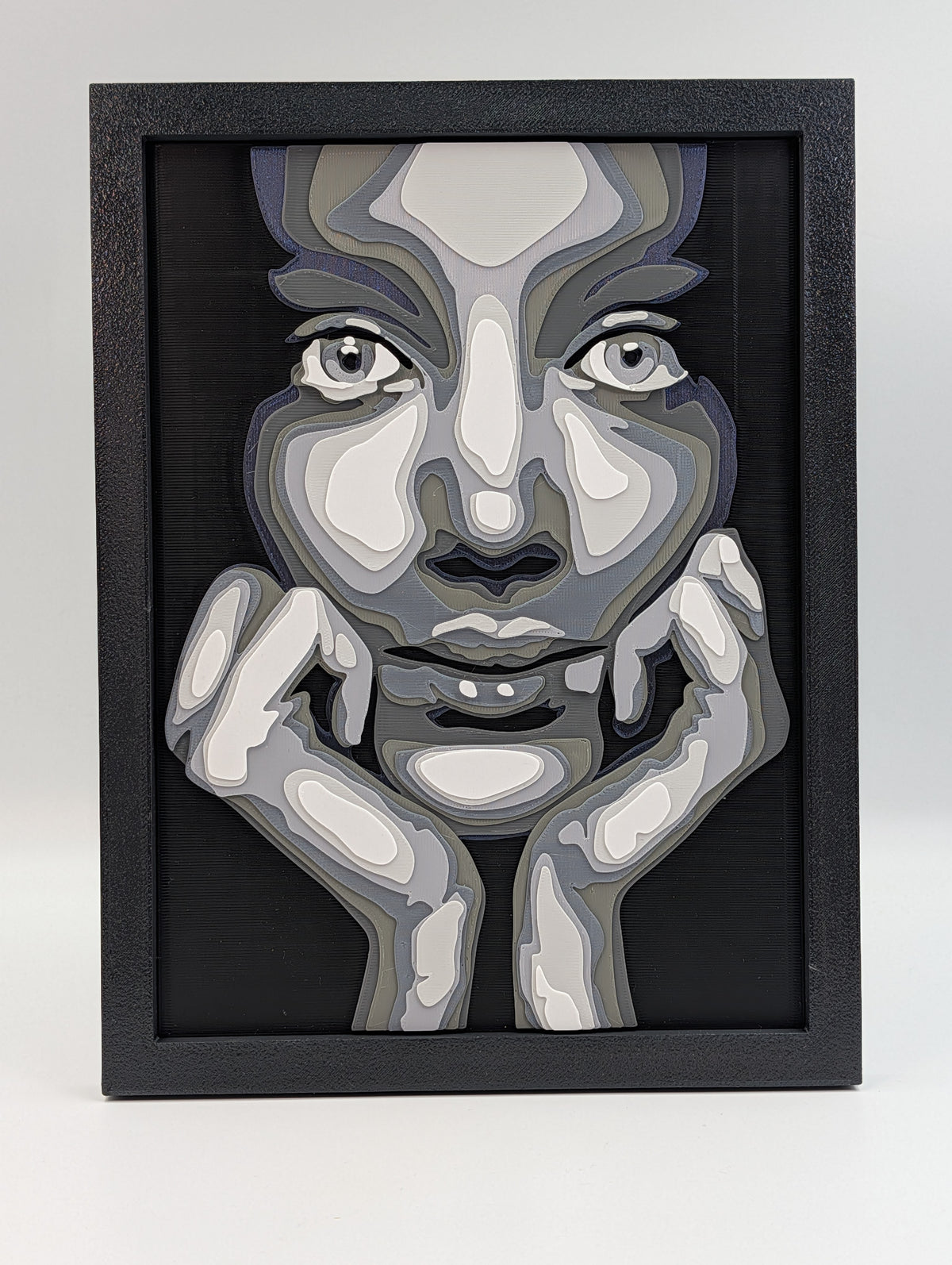 The Girl in Layers — 3D Portrait Shadow Box