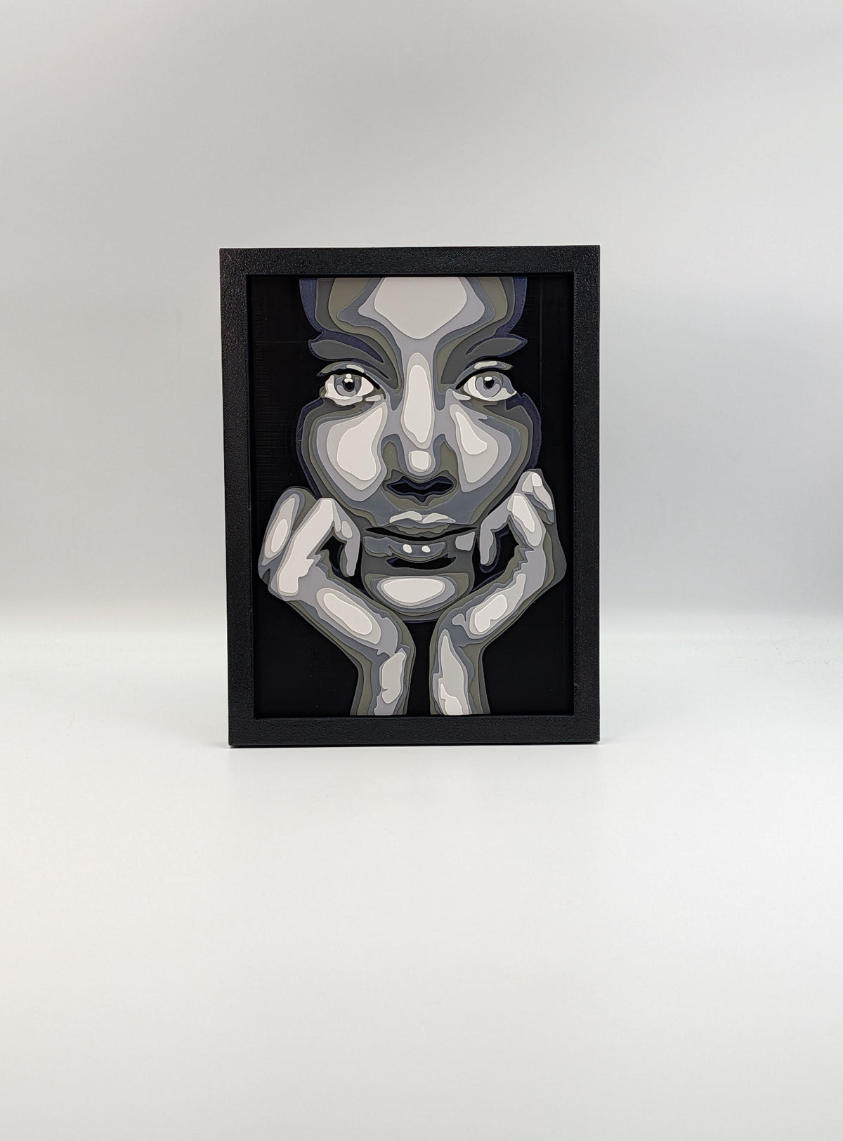 The Girl in Layers — 3D Portrait Shadow Box