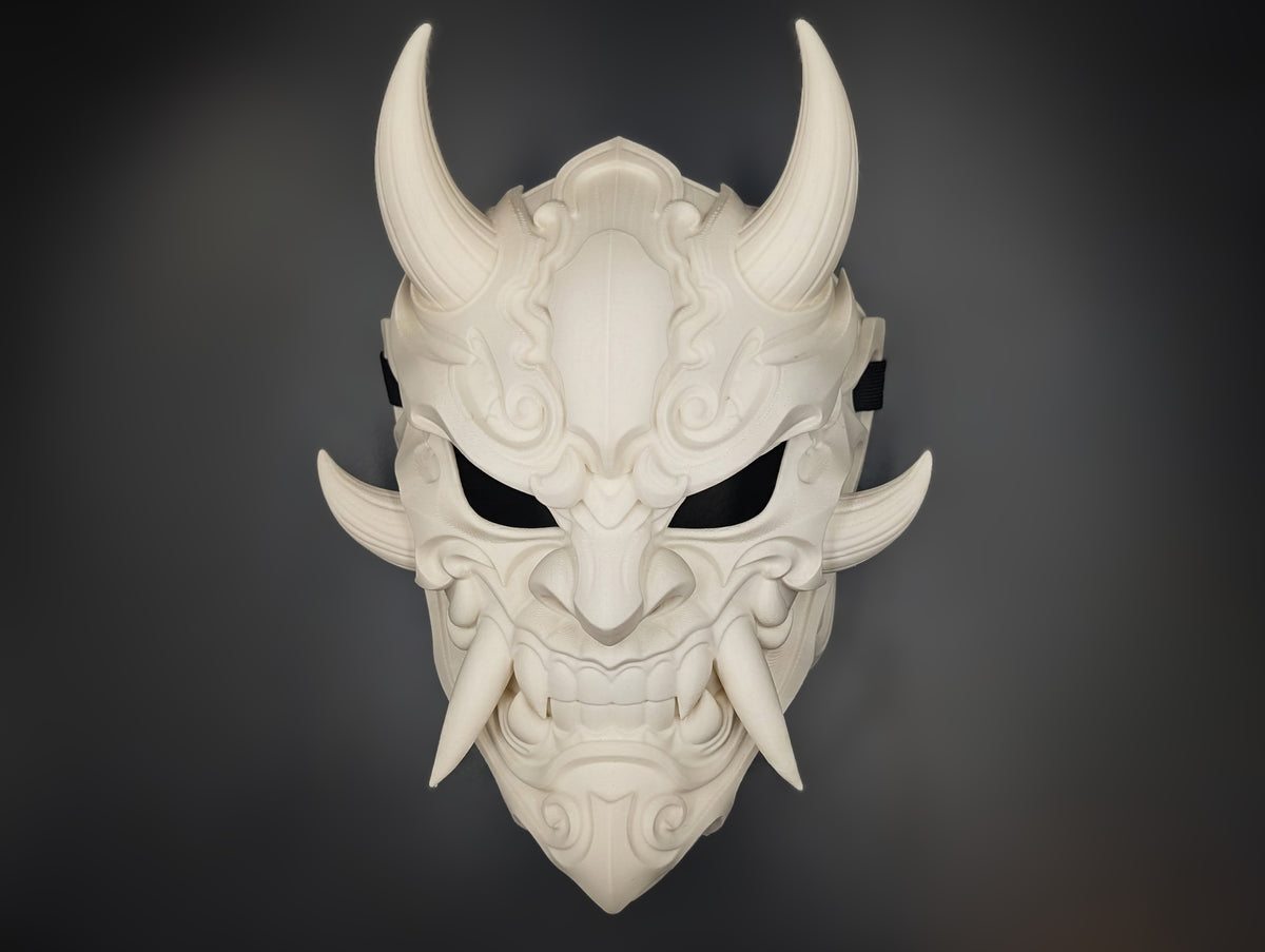 Worn reference view of the mask. The demonstration strap is not included.
