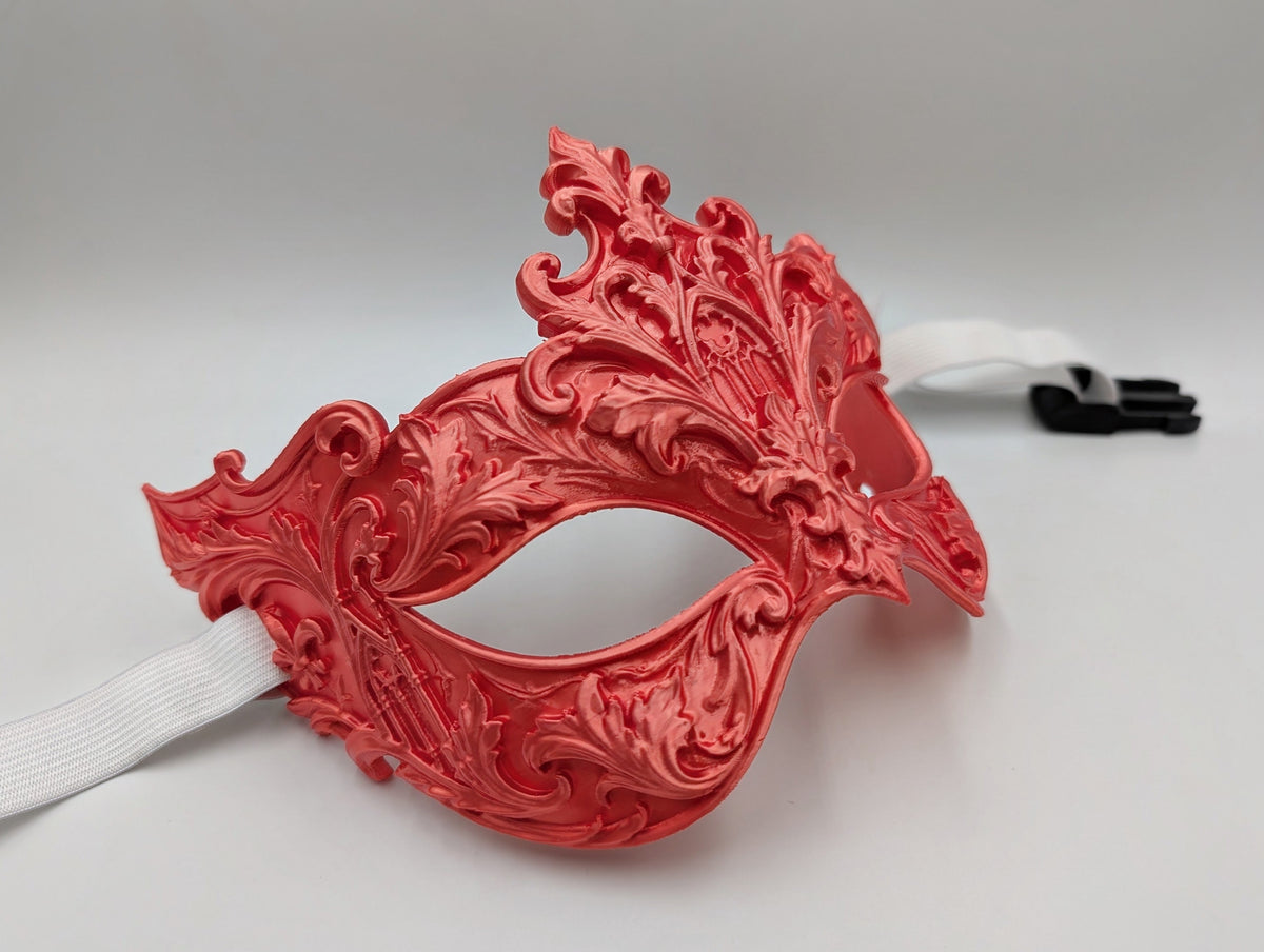Ornate Baroque masquerade mask reference photo; strap not included