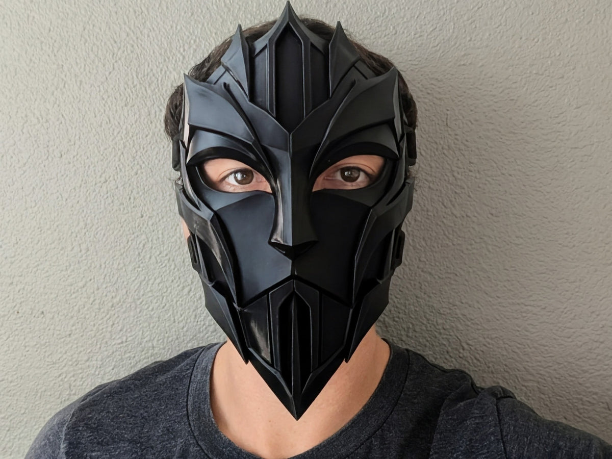 Cathedral Knight full-face mask shown worn; strap not included
