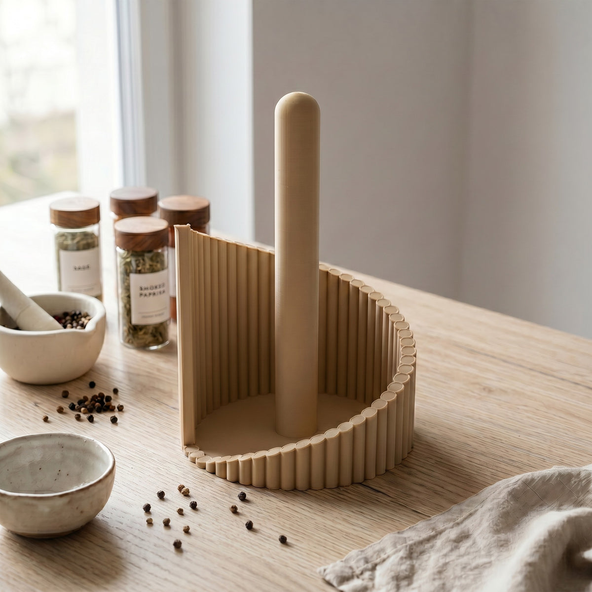Twisted Ribbed Paper Towel Holder