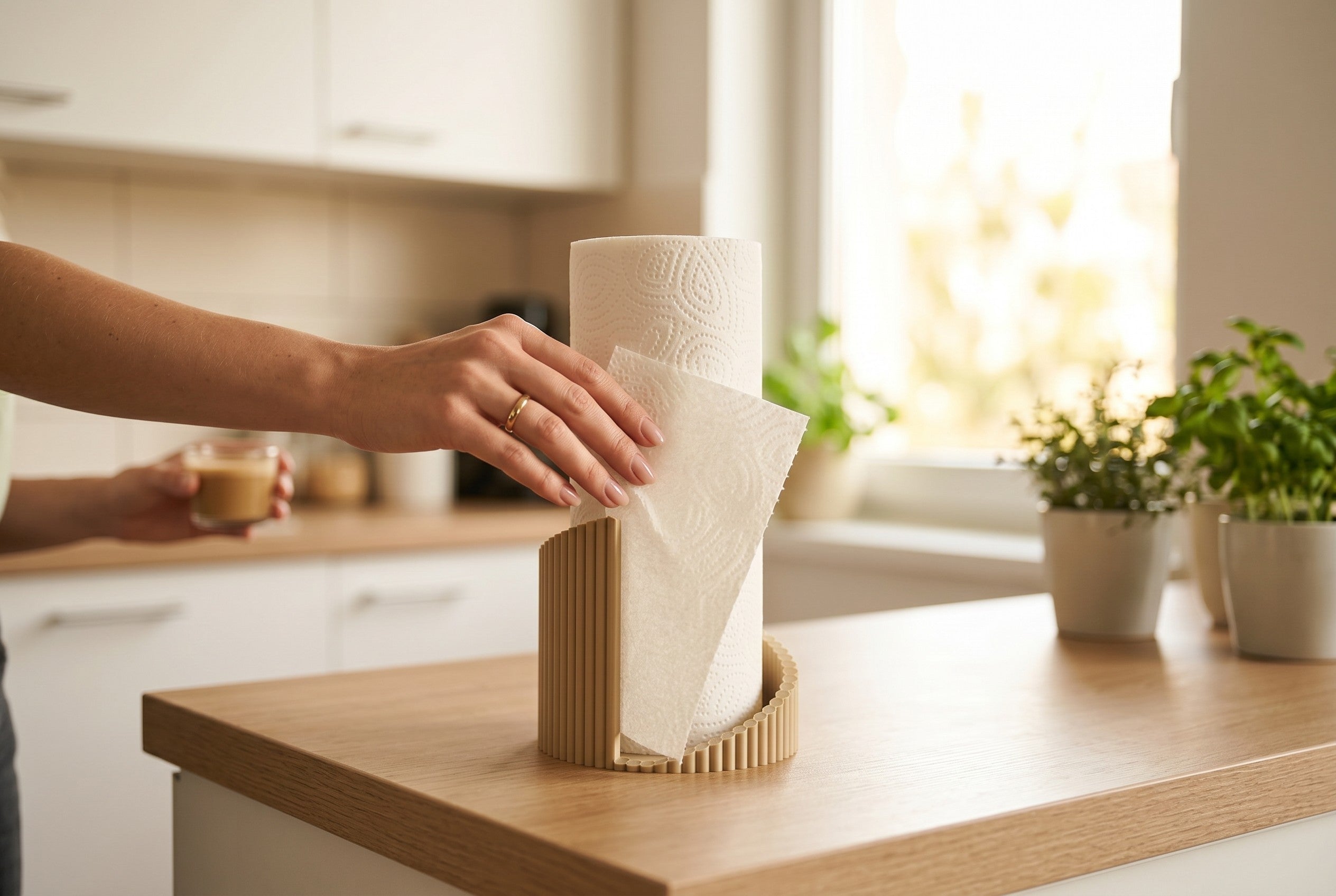Twisted Ribbed Paper Towel Holder