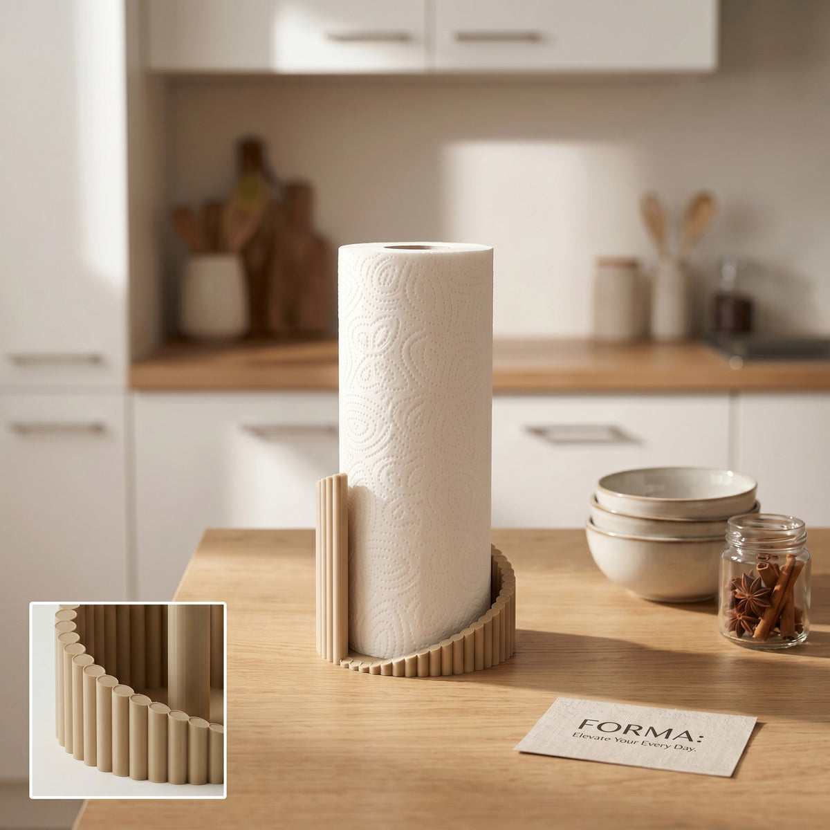 Twisted Ribbed Paper Towel Holder