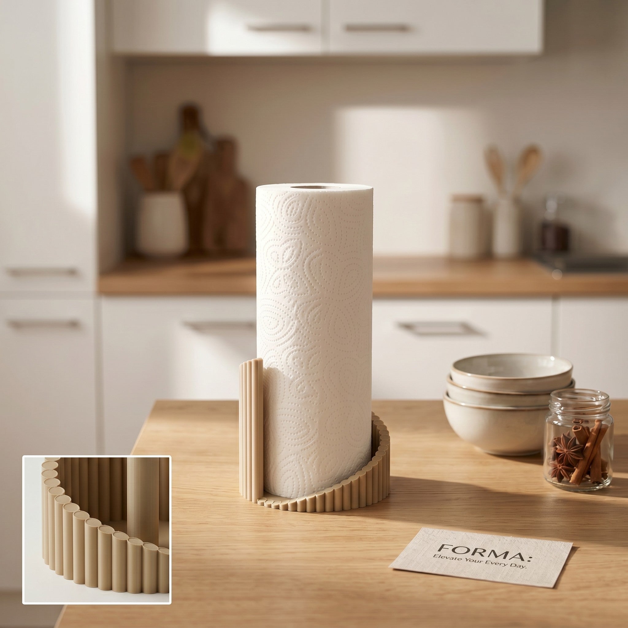 Twisted Ribbed Paper Towel Holder