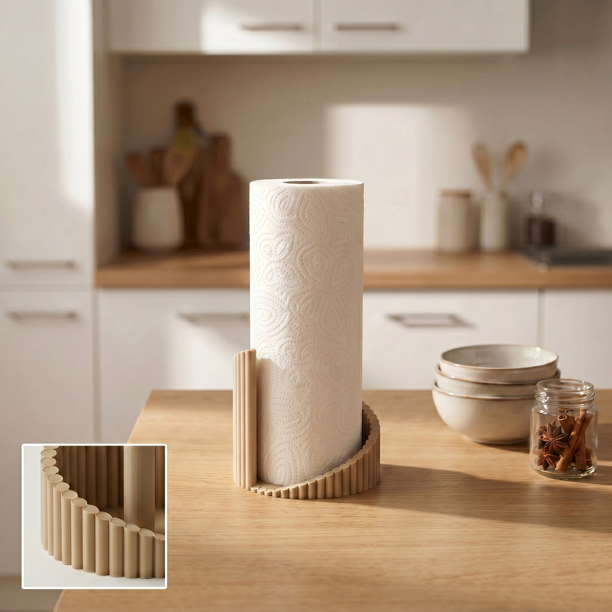 Twisted Ribbed Paper Towel Holder