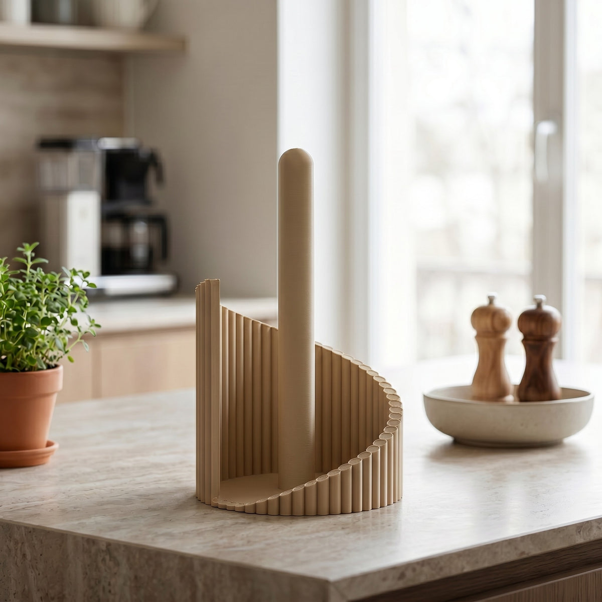Twisted Ribbed Paper Towel Holder