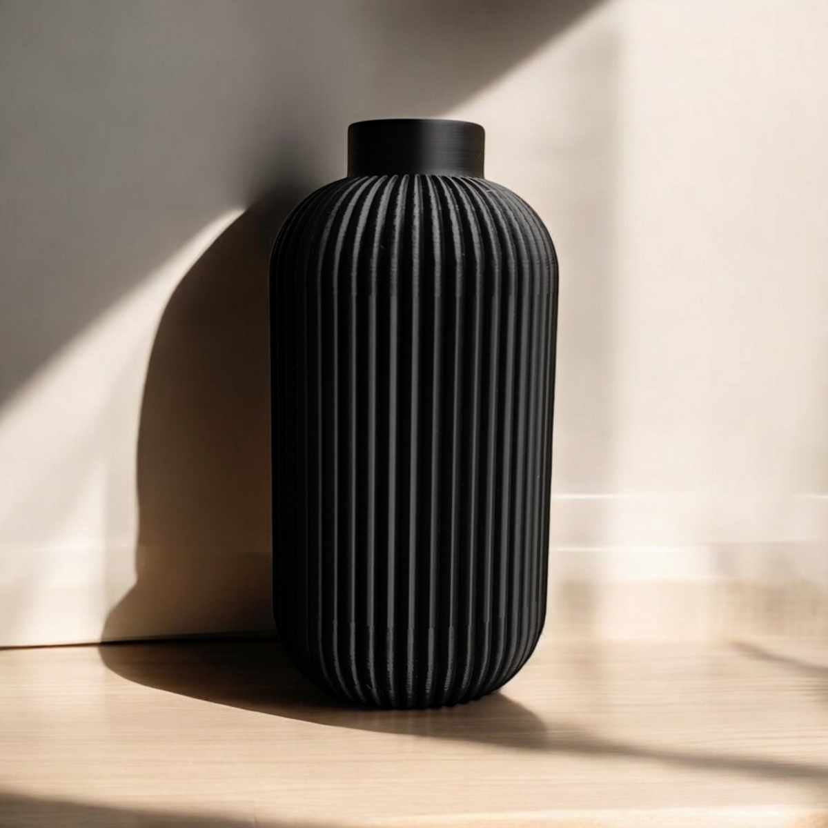 Ribbed Minimalist Vase