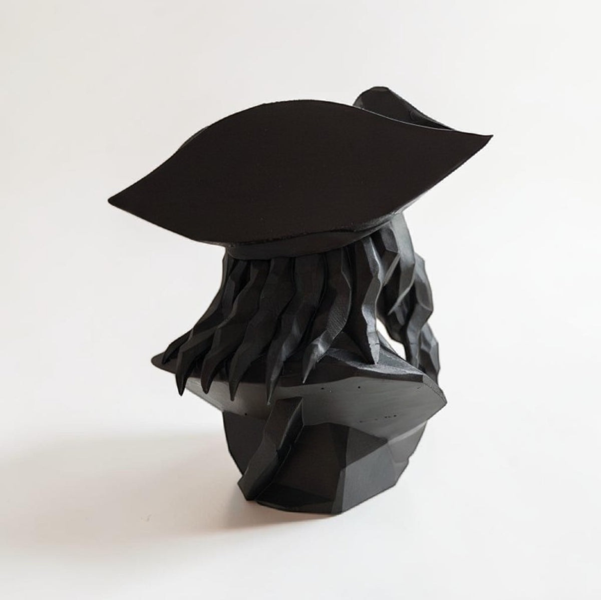 Caribbean Pirate Bust — Low-Poly Decorative Sculpture