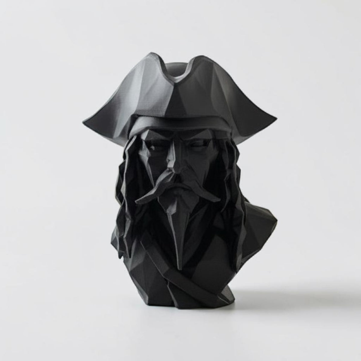 Caribbean Pirate Bust — Low-Poly Decorative Sculpture