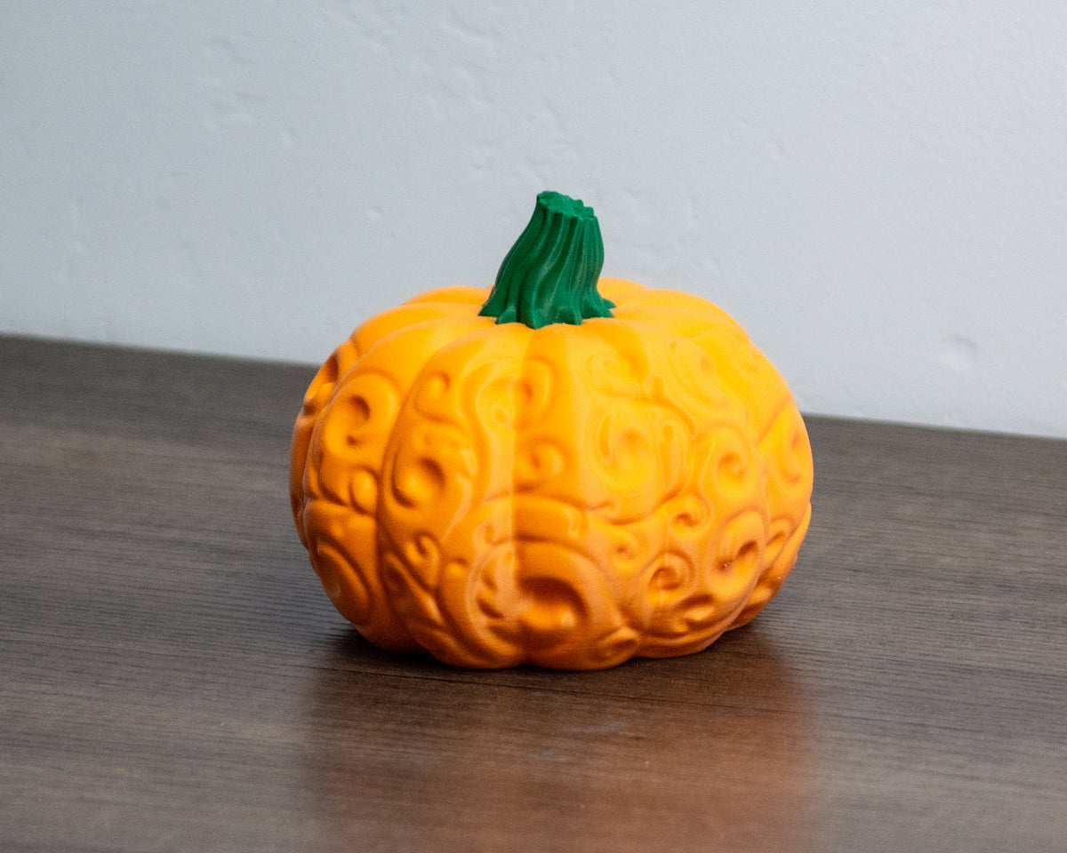 Blue spiral swirl pumpkin