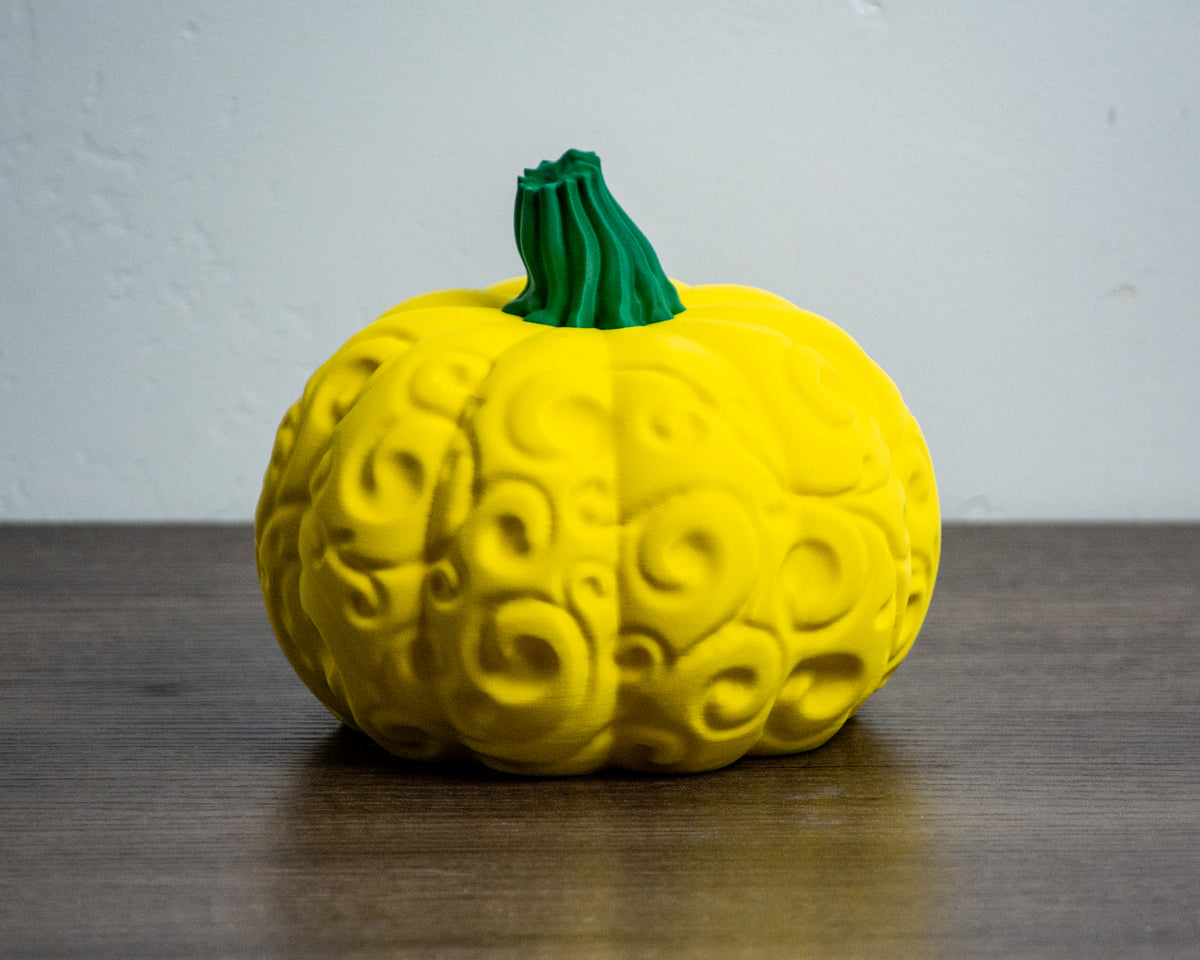 Yellow spiral swirl pumpkin