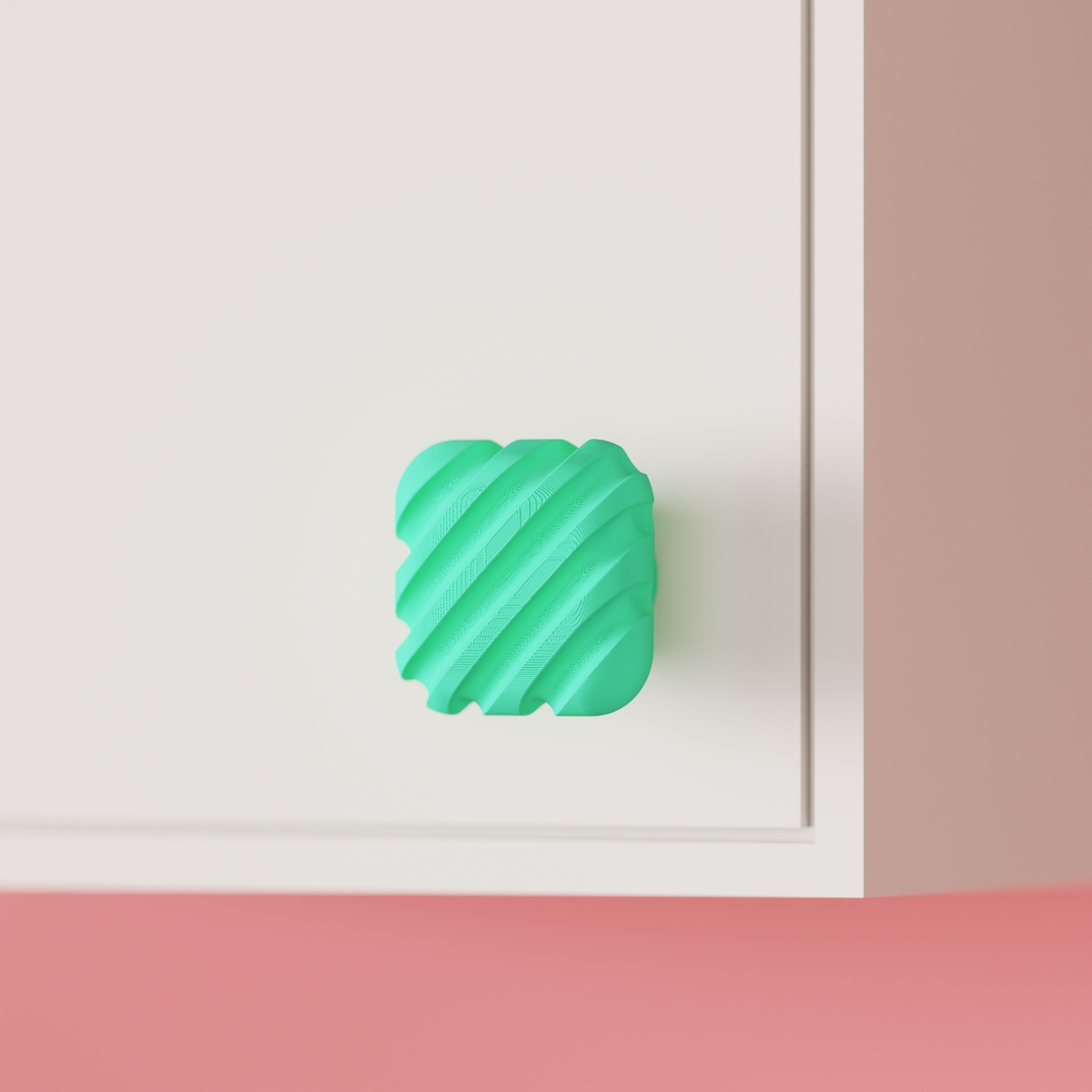Modern Ribbed Cabinet Handle