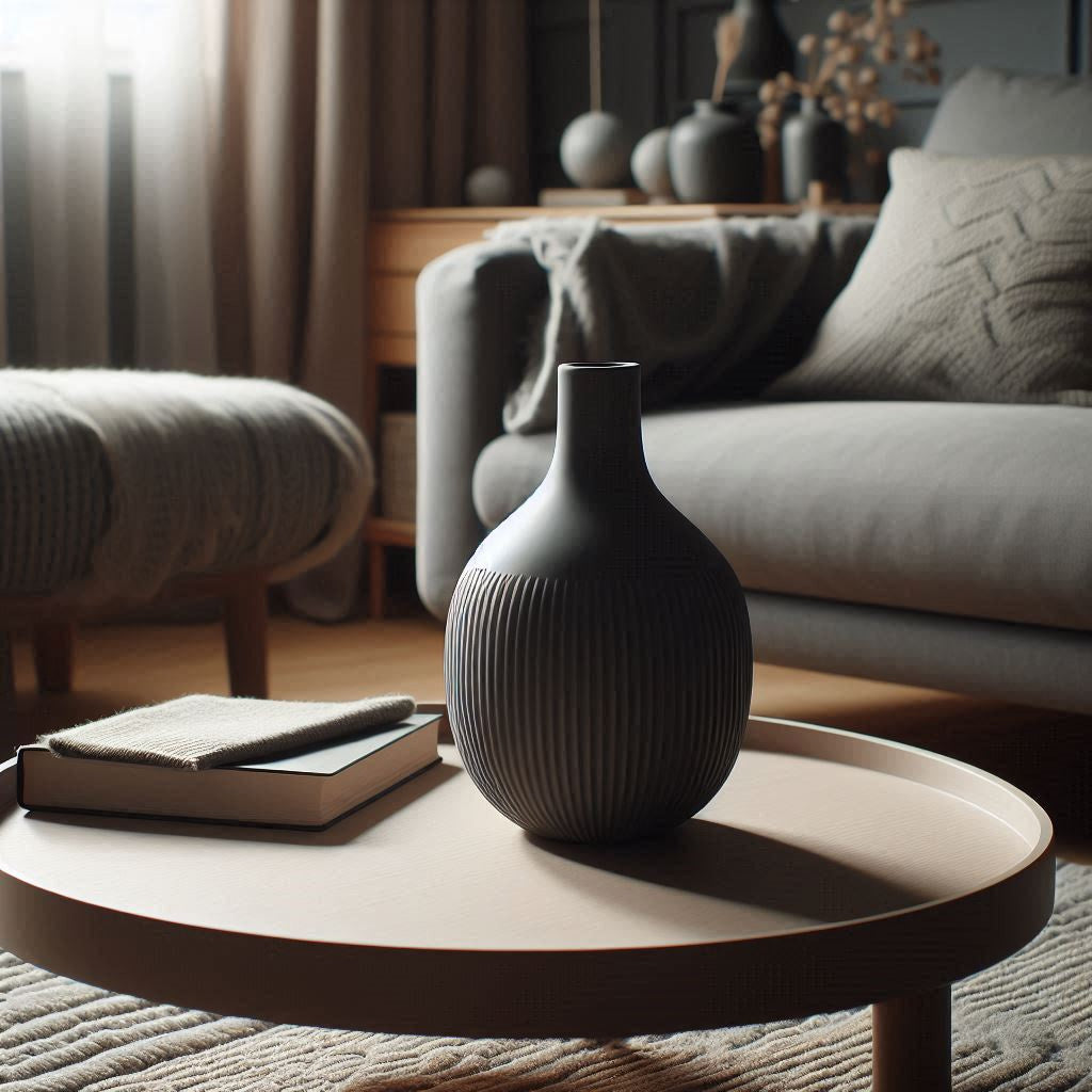 Half-Ribbed Minimalist Vase