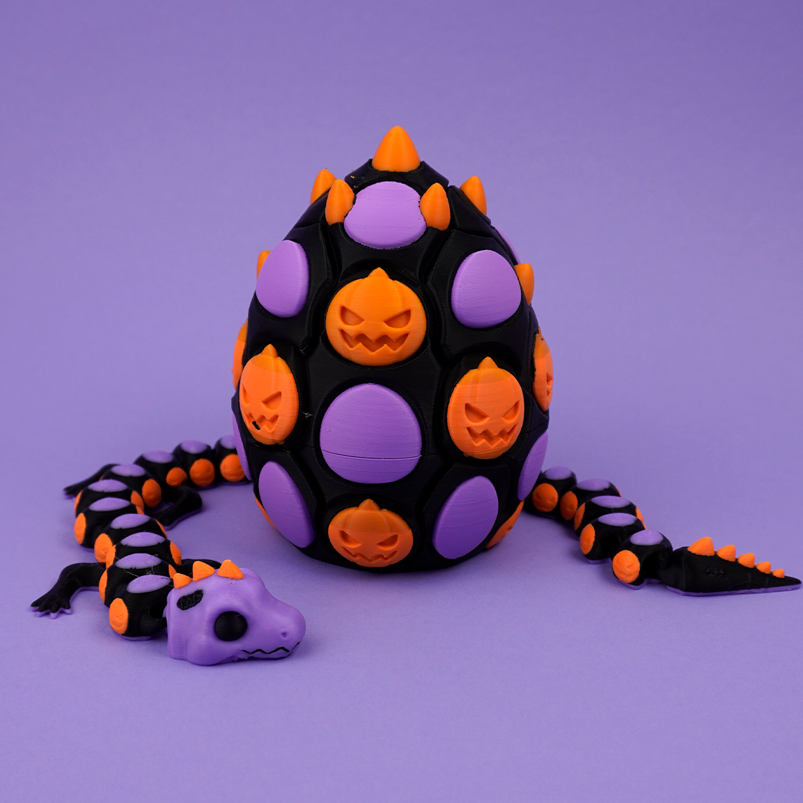 Halloween Dragon Egg box open in two halves