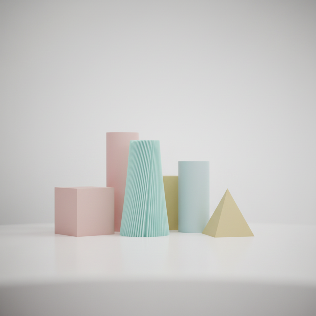 Pleated Cone Vase mint green close up raking light showing vertical pleats and ridges