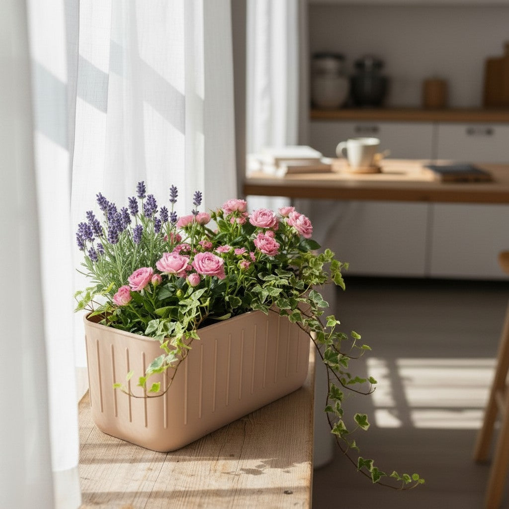 Scandinavian plant pot pair