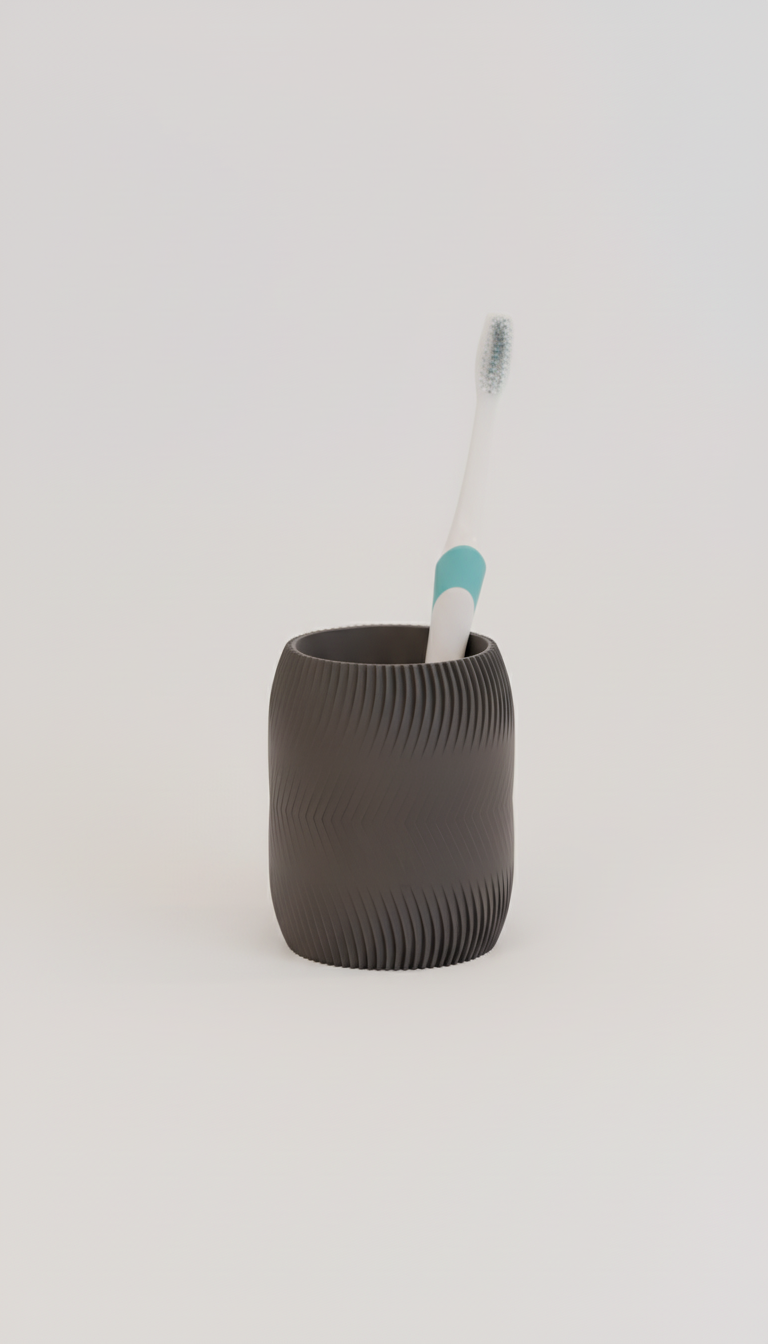 Textured Bathroom Organizer Cup