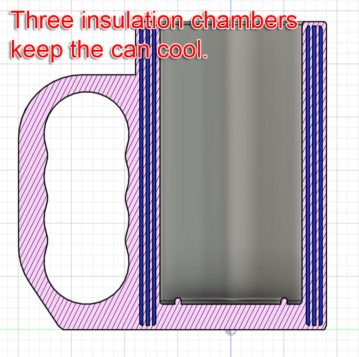 Insulating Can Cooler — Fits 0.5L / 16oz Cans