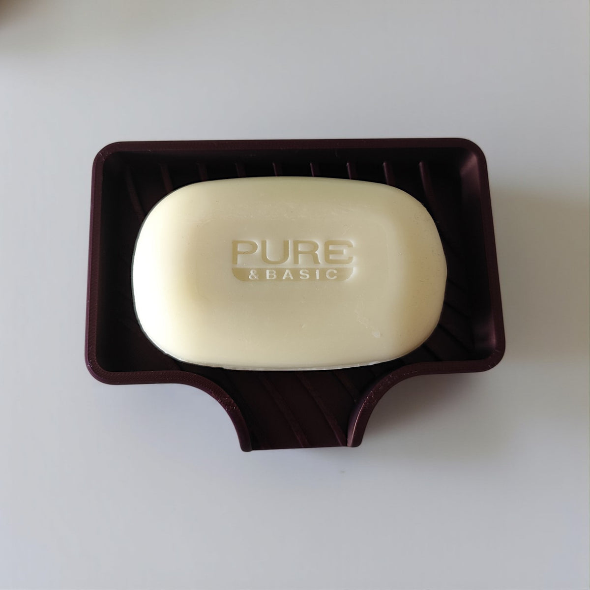 Curved Soap Dish with Drain — Self-Draining Bathroom Accessory