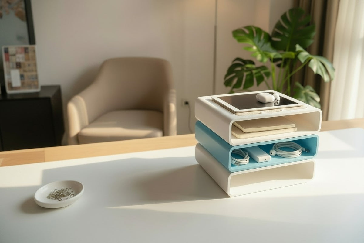 Modular Stackable Office Organizer — Desk Storage Solution