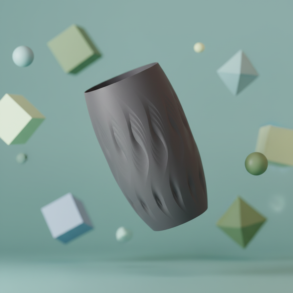 Stagger Twist Vase broad barrel form flowing organic flame-twist surface impressions contours five colours soft pink white sage green slate grey warm beige matte finishes pale cream sideboard blush pink wall editorial hero shot
