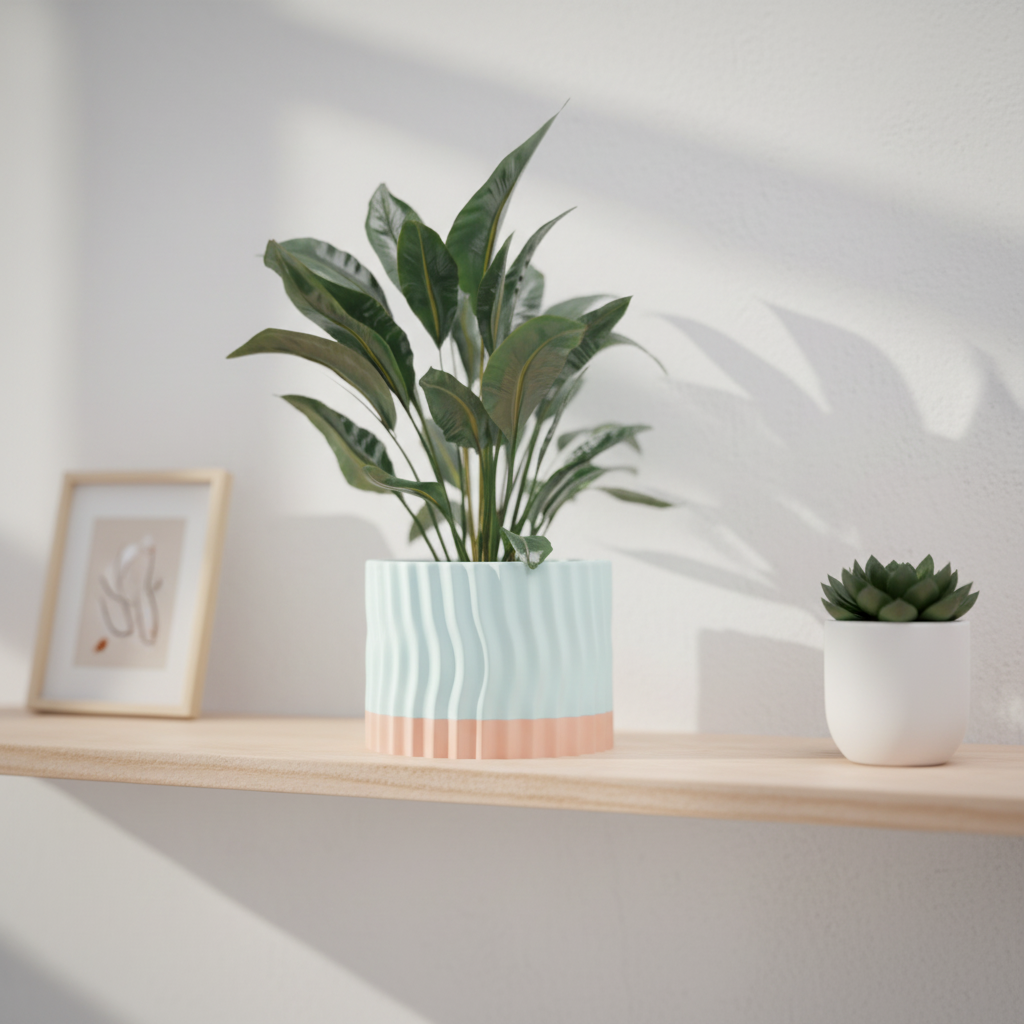 Wavy Two-Part Planter
