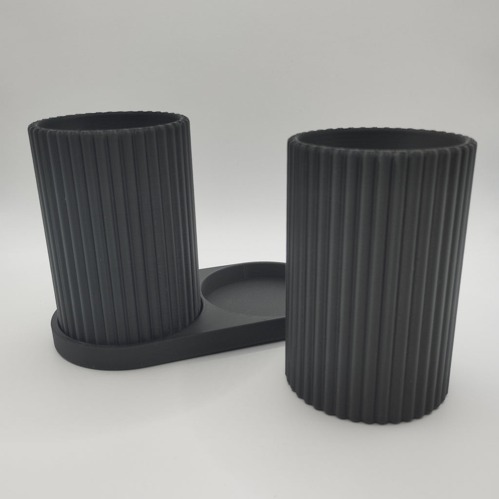 ribbed bathroom holders