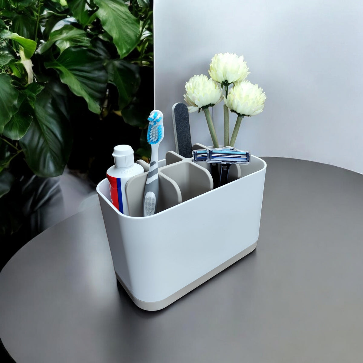 The Modern Two-Tone Bathroom Organizer