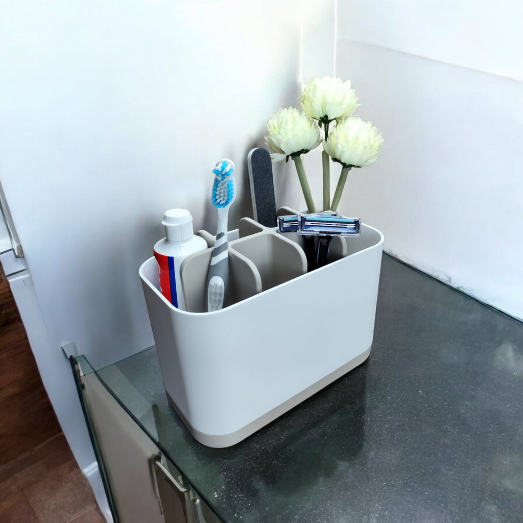 The Modern Two-Tone Bathroom Organizer