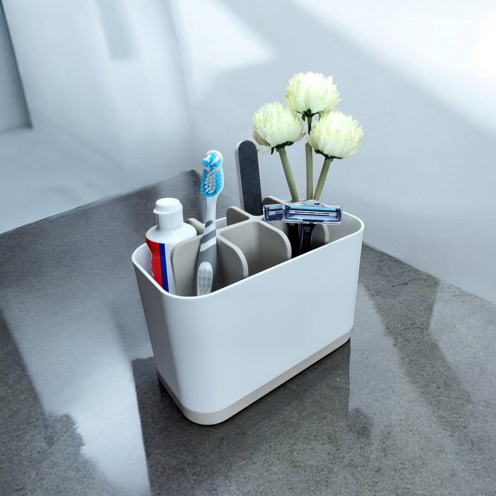 The Modern Two-Tone Bathroom Organizer