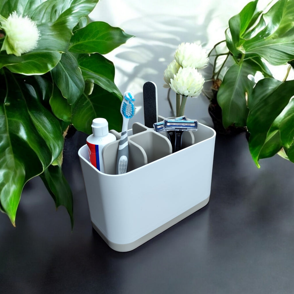 The Modern Two-Tone Bathroom Organizer