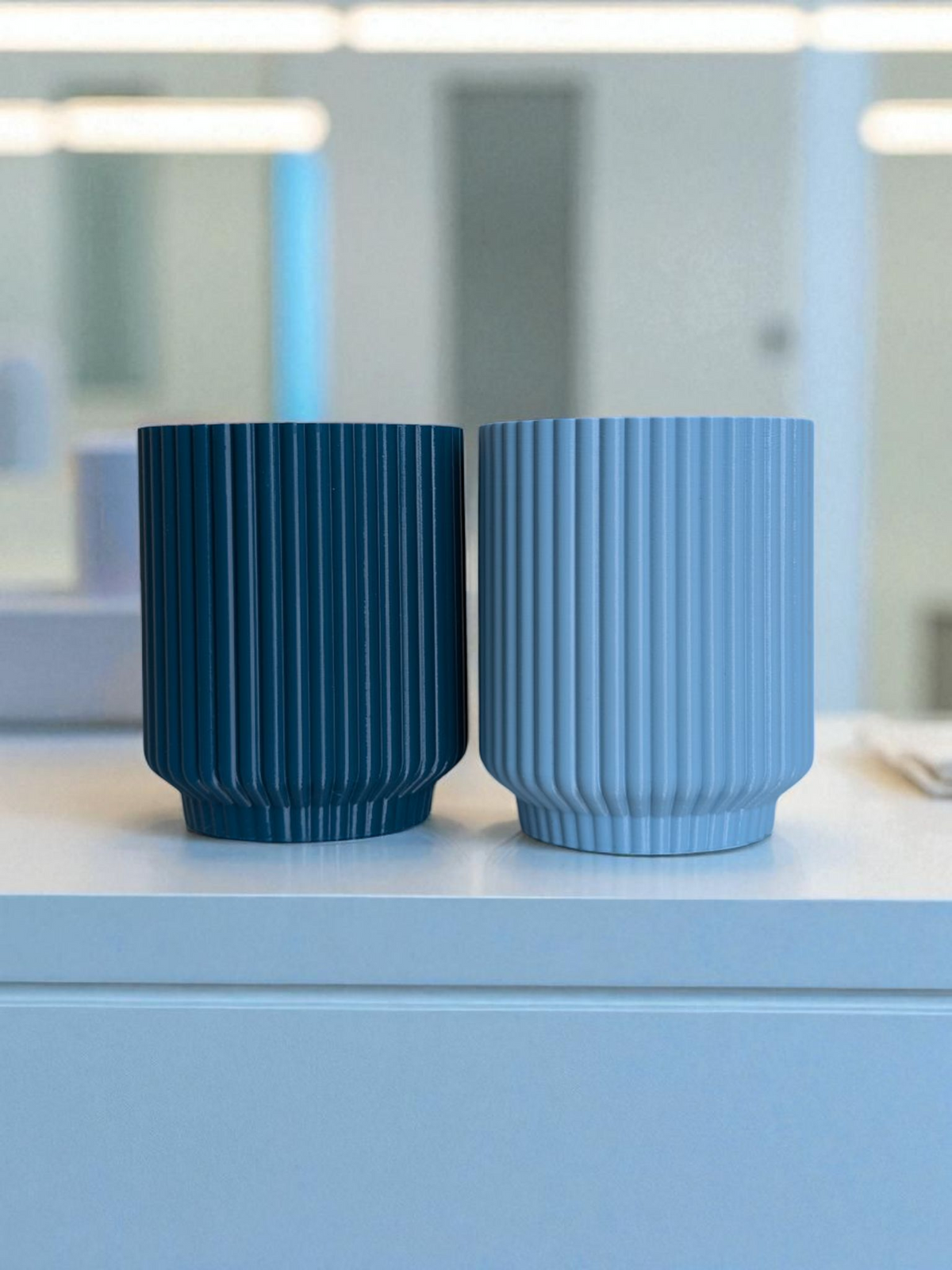A Matching Set of Toothbrush Cups