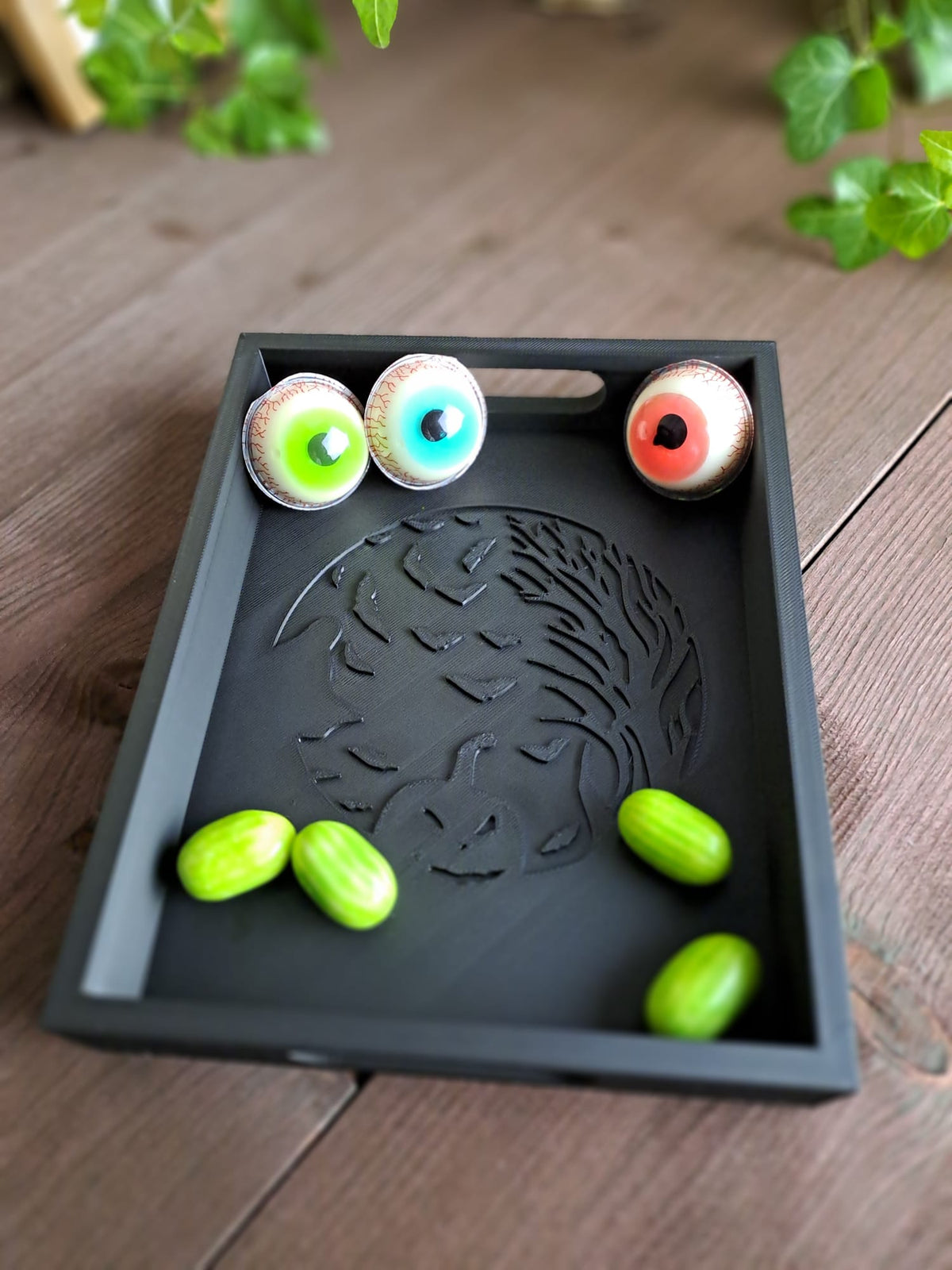 Black Halloween tray product shot 3 showing detail