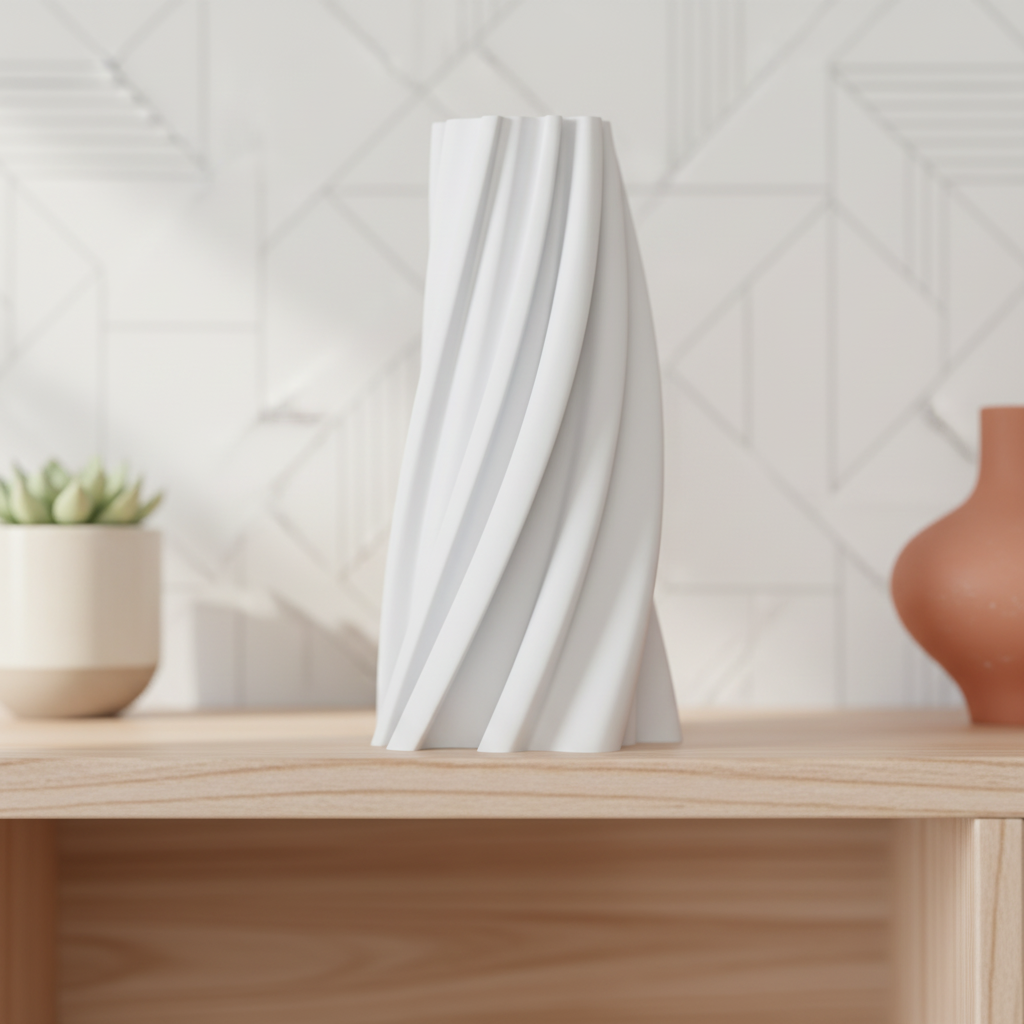 Modern Spiral Twist Vase