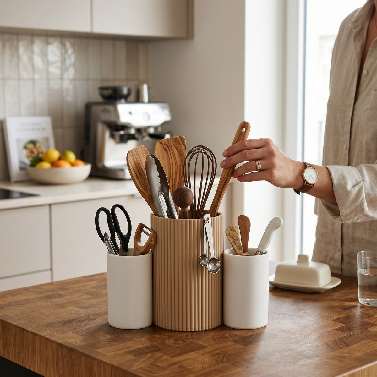 Three-Cup Combo – Kitchen Utensil Caddy