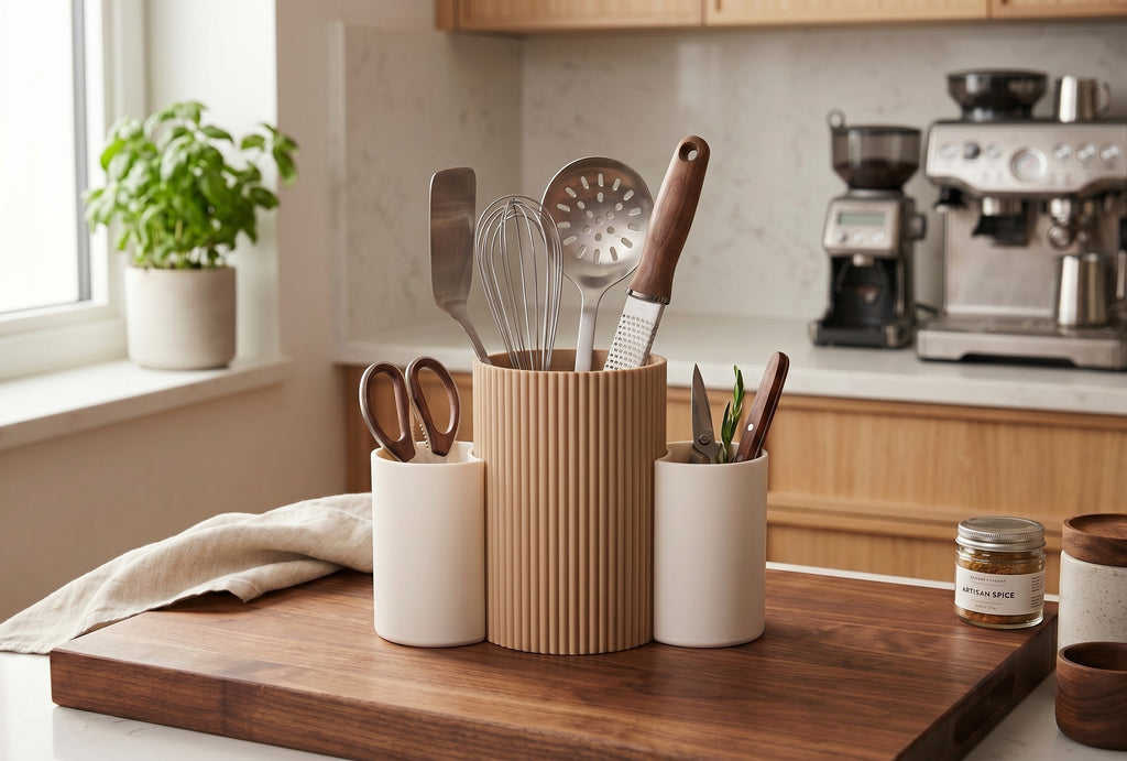 Three-Cup Combo – Kitchen Utensil Caddy