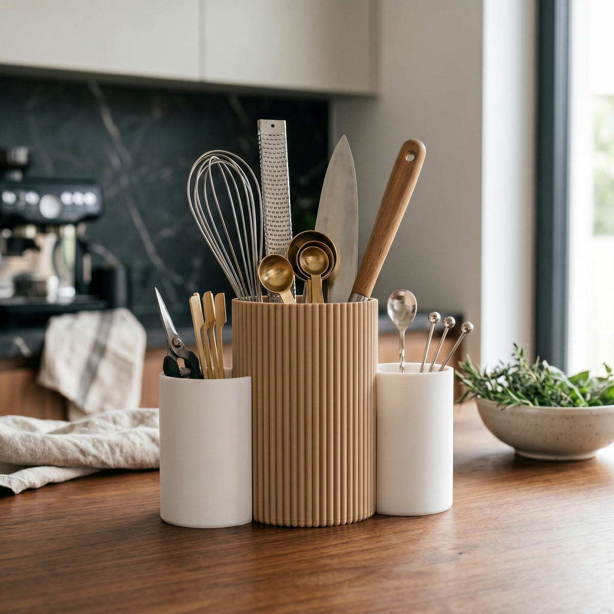 Three-Cup Combo – Kitchen Utensil Caddy