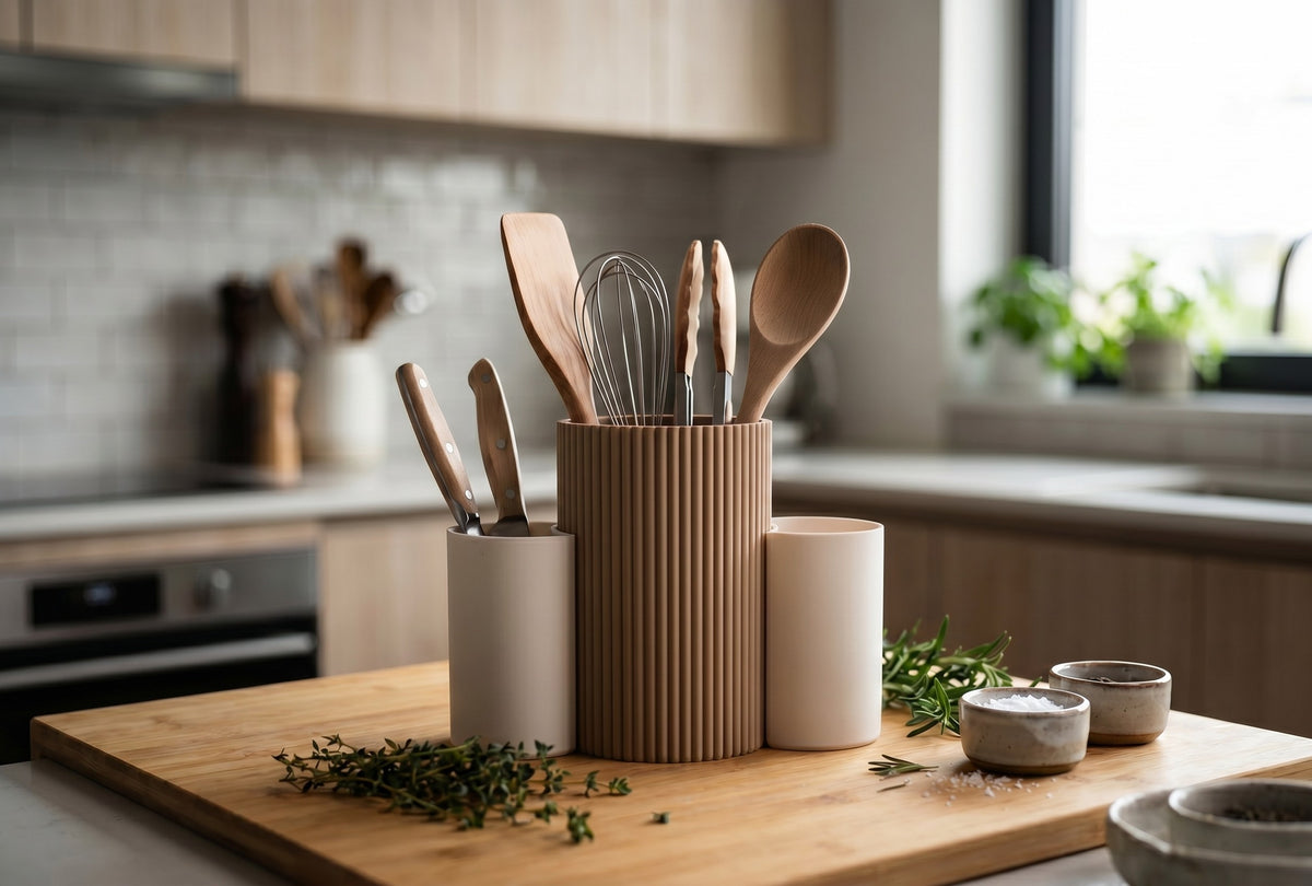 Three-Cup Combo – Kitchen Utensil Caddy