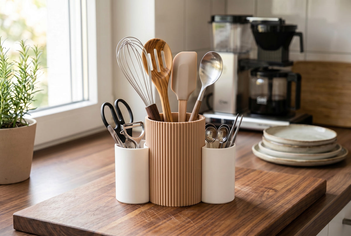 Three-Cup Combo – Kitchen Utensil Caddy
