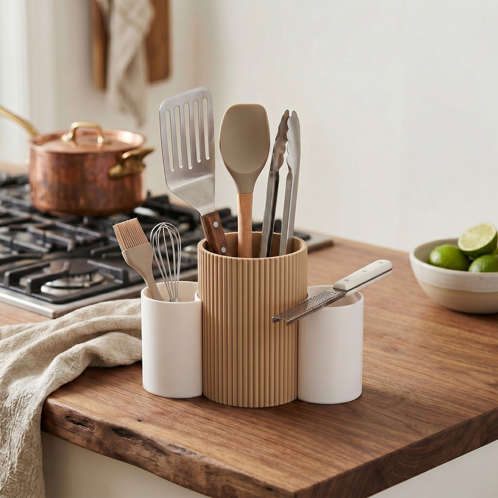 Three-Cup Combo – Kitchen Utensil Caddy