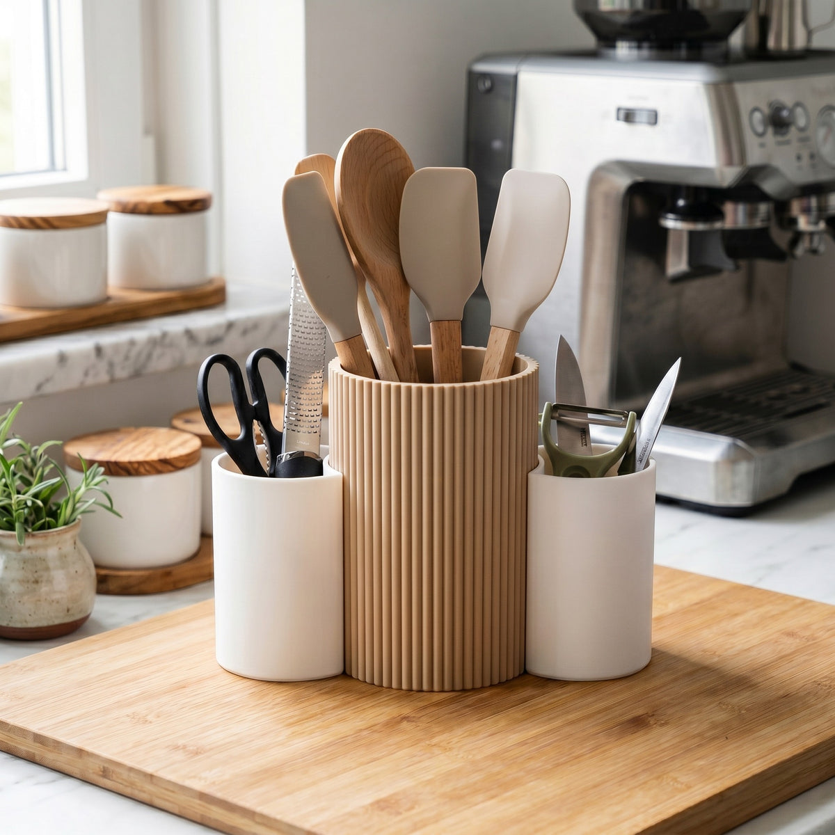 Three-Cup Combo – Kitchen Utensil Caddy