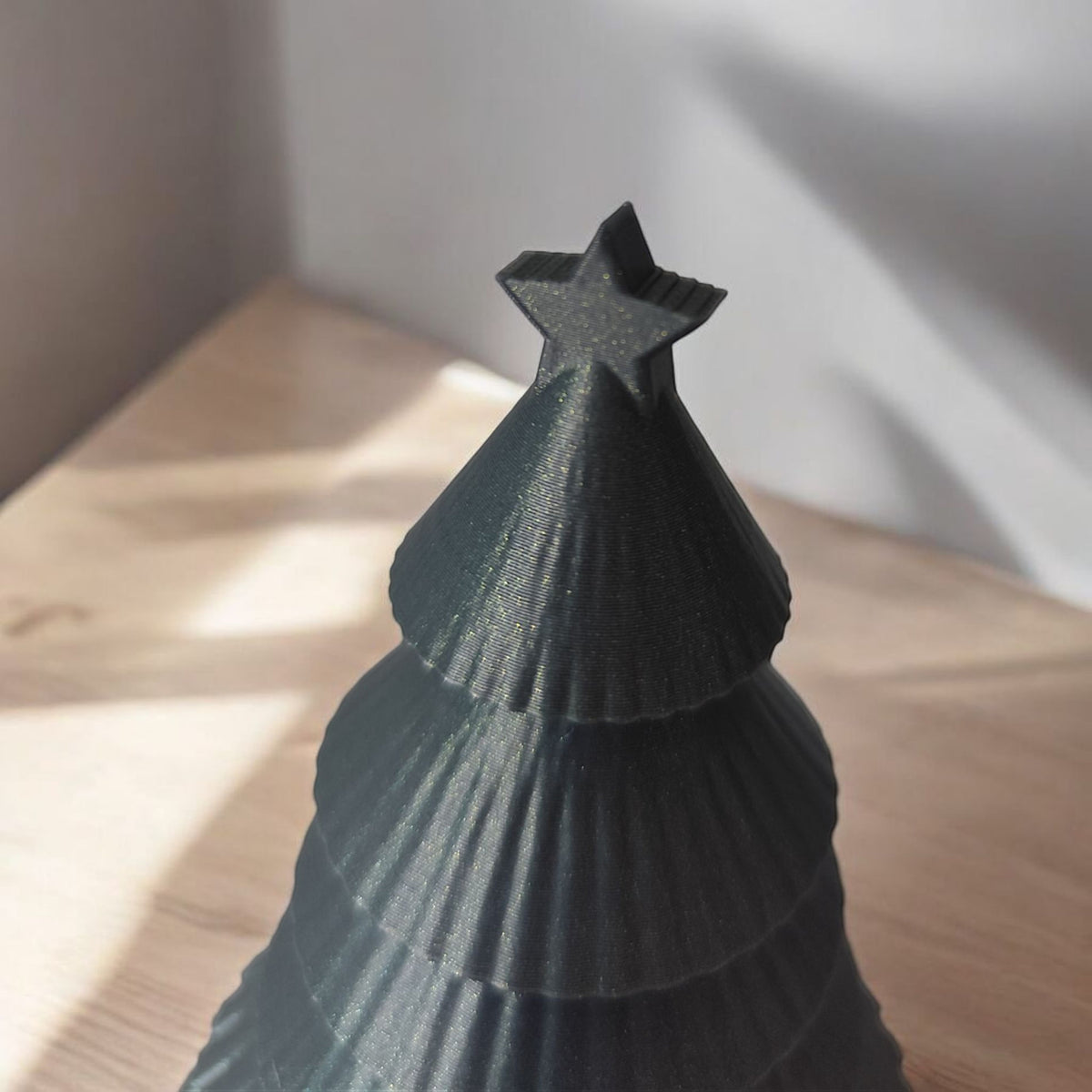 Dark grey ribbed Christmas tree product shot 10