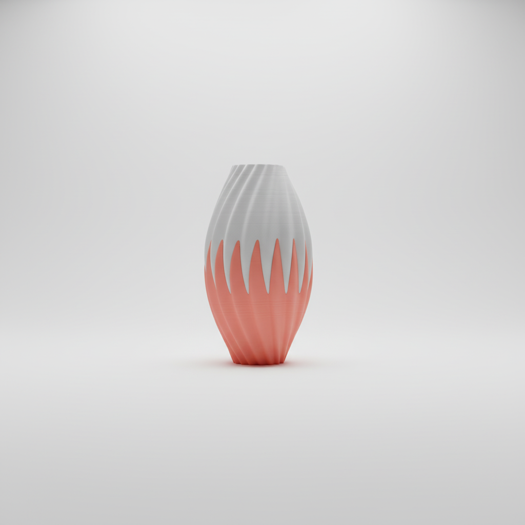 Flame-Twist Decorative Vase