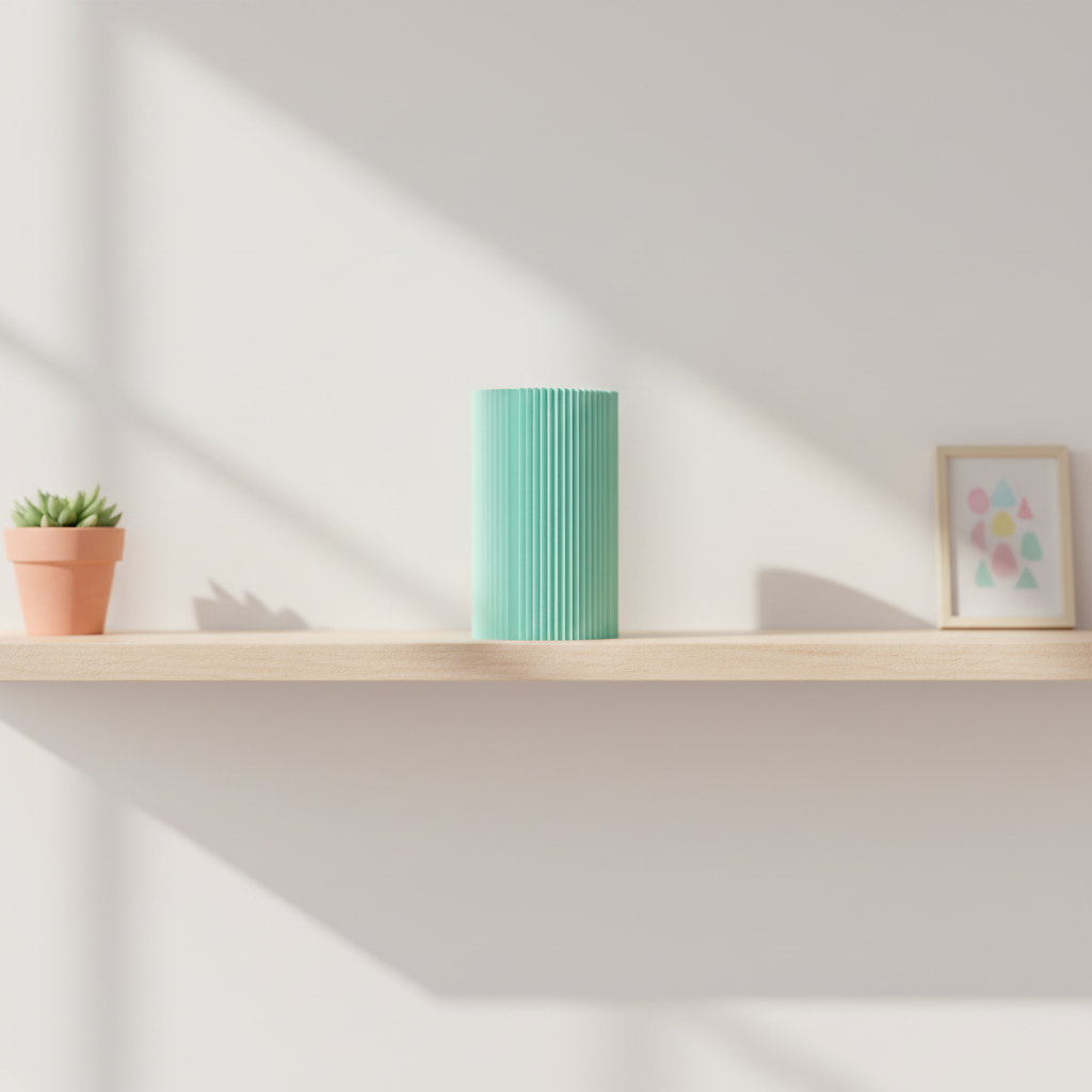 Modern Ribbed Cylinder Vase lifestyle 1