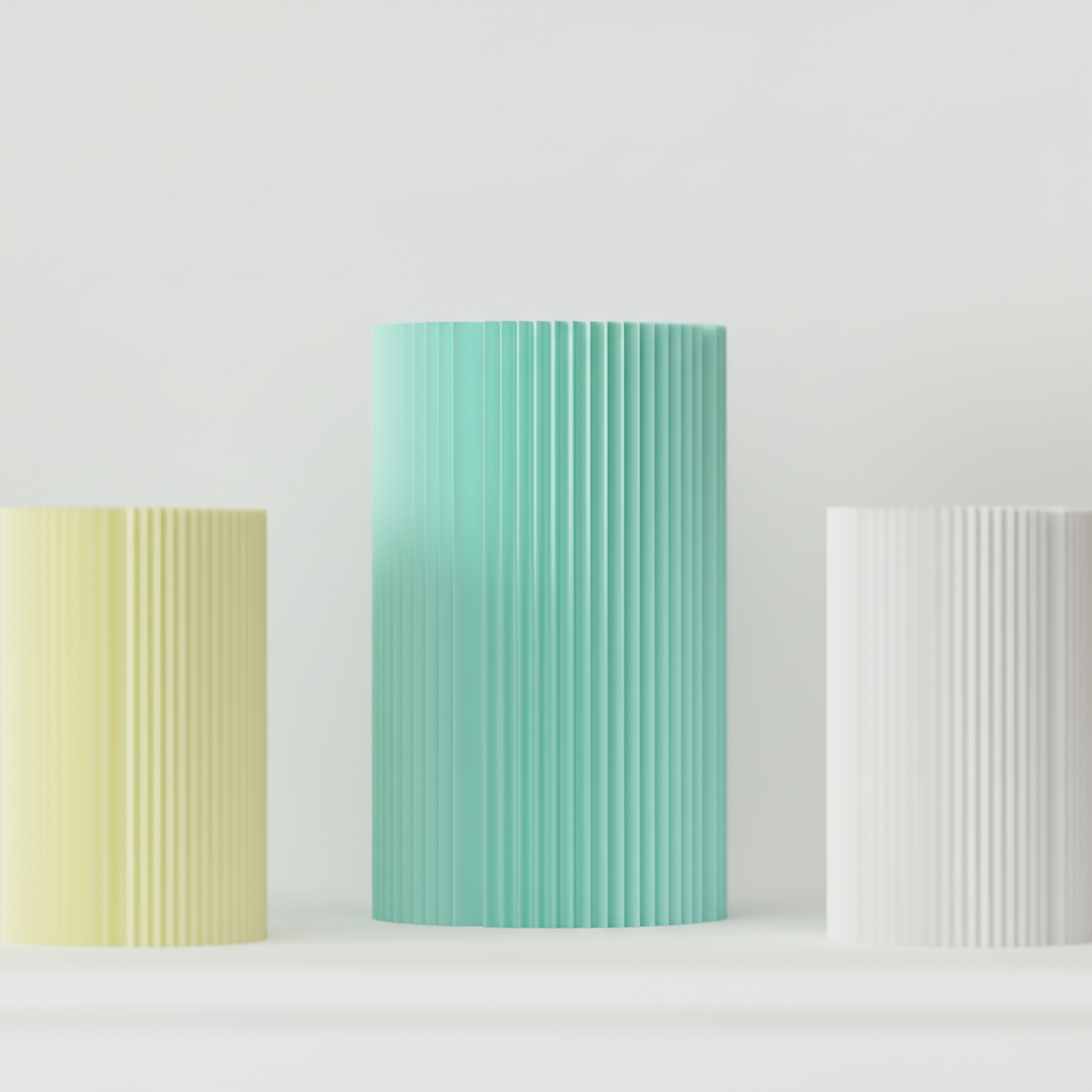 Modern Ribbed Cylinder Vase lifestyle 2